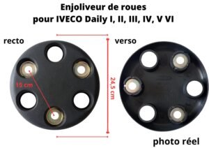 Cache de Roues Iveco Daily I-II-III-IV-V-VI Avant Gauche ou Droit