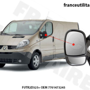 Offrez à votre véhicule une pièce de rechange fiable avec ce rétroviseur gauche Trafic 2 électrique et chauffant. Conçu pour les modèles Renault Trafic 2 phase 2 (2006-2014), il comprend une coque noire élégante, deux miroirs, une sonde de température et un dégivrage intégré, pour une visibilité optimale et une conduite sécurisée en toutes saisons.