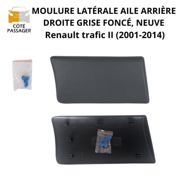 moulure laterale aile arriere droite Trafic 2