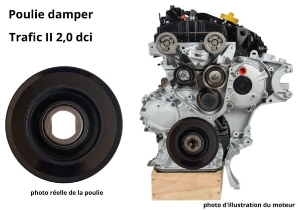 Poulie vilebrequin damper Trafic 2 dci moteur M9R