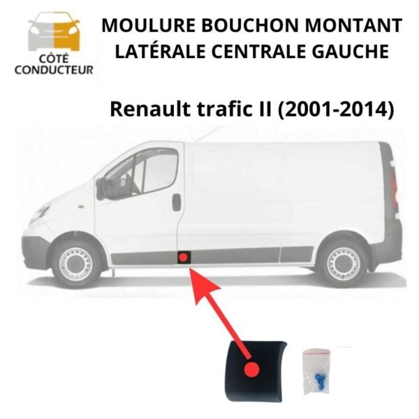 moulure lateral centrale gauche renault trafic 2