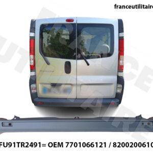 Vue rapprochée du pare-choc arrière Renault Trafic 2 référence FU91TR2491, prêt à être installé sur votre véhicule pour une protection optimale.