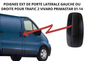 Poignée porte latérale droite Renault Trafic 2