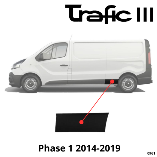 Moulure aile arrière gauche pour Renault Trafic III phase 1 2014-2019