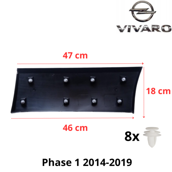 Moulure aile arrière droite pour opel vivaro phase 1 2014-2019