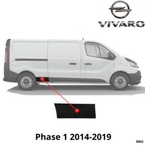 Moulure aile arrière droite pour Opel Vivaro L2 phase 1 2014-2019