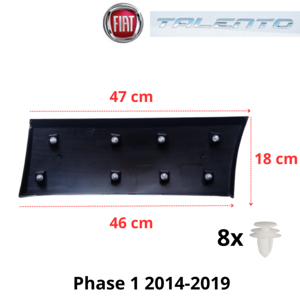 Moulure aile arrière droite pour Fiat Talento L2 phase 1 2014-2019