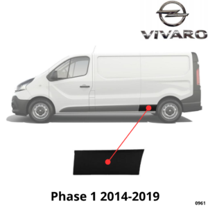 Moulure aile arrière gauche pour Opel Vivaro Long phase 1 2014-2019