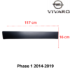 MOULURE BAGUETTE CENTRALE PORTE LATÉRALE DROITE OPEL VIVARO PHASE 1 2014-2019 NOIRE NEUVE