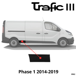 Moulure aile arrière droite pour Renault Trafic III L2 phase 1 2014-2019