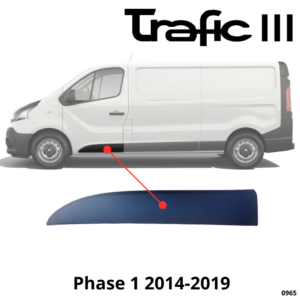 Moulure porte avant gauche Renault Trafic III 14-19 noire