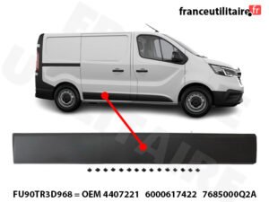 Moulure porte coulissante droite Renault Trafic