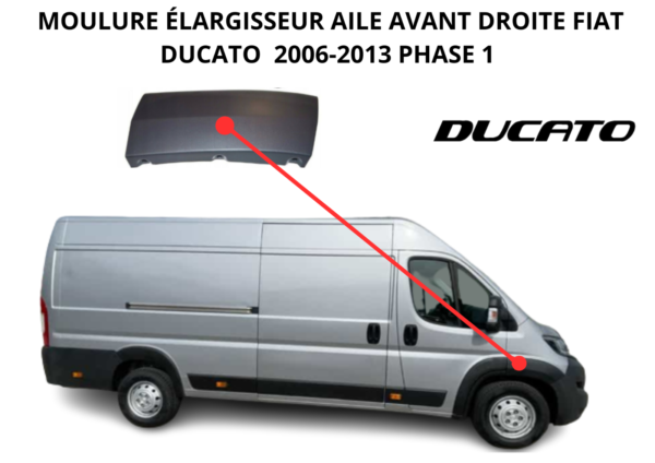 Moulure aile avant droite Ducato 06-13