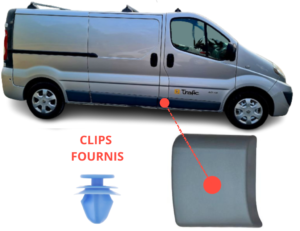 Moulure montant droit Nissan Primastar emplacement latéral