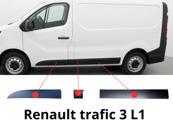 kit moulures neuves gauche Renault trafic 3 L1