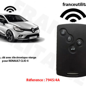 Carte de démarrage 7945/4A posée devant une Renault Clio 4.