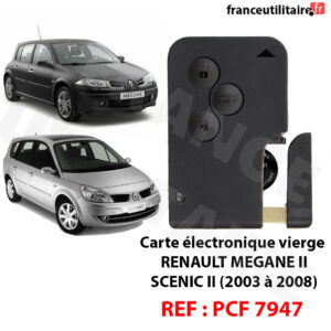 Carte 3 boutons pour Renault Megane 2, Scenic 2, Clio 3 - PCF 7947 ID46