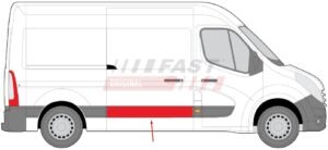baguette Opel Movano B porte coulissante droite