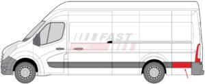 baguette Renault Master 3 arrière gauche Renault Master 3