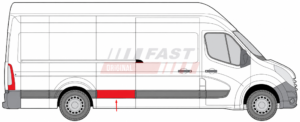 baguette Renault Master 3 latérale droite Renault Master 3 emplacement central