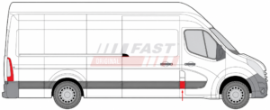 baguette Renault Master 3 montant latéral droit Renault Master 3