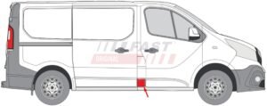 emplacement moulure Renault Trafic montant latéral droit FT90964