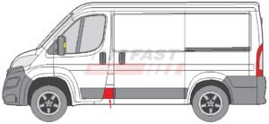 Emplacement moulure gauche Peugeot Boxer
