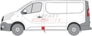 emplacement moulure Renault Trafic montant gauche FT90963