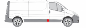 moulure montant latéral droit Trafic 2 L2 Emplacement moulure montant latéral droit Trafic 2