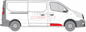 moulure Renault Trafic emplacement moulure porte avant droite Renault Trafic 3