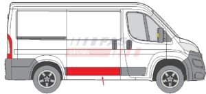 moulure porte coulissante droite Peugeot Boxer