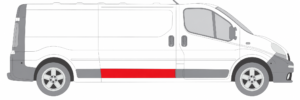 moulure porte coulissante droite Trafic 2 L2Emplacement moulure porte coulissante droite Trafic 2