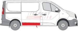 emplacement moulure Renault Trafic porte coulissante droite FT90968