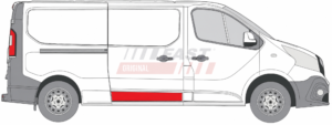 moulure Renault Trafic emplacement moulure porte coulissante droite Trafic 3