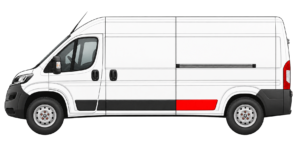 Moulure avant roue arrière gauche Peugeot Boxer L3