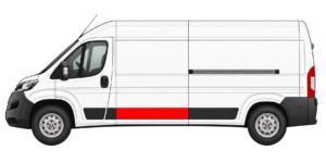 Localisation moulure latérale gauche Peugeot Boxer sur Boxer L3