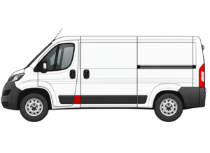 moulure montant latéral gauche Peugeot Boxer – schéma de localisation