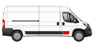 moulure porte avant droite Peugeot Boxer – schéma de localisation