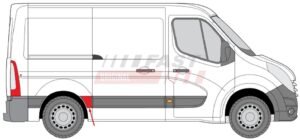 moulure Nissan NV400 FAST FT90809 noire 215 mm