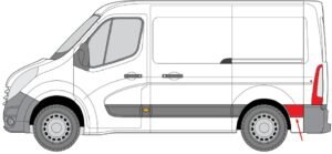 moulure Nissan NV400 arrière gauche VCEM112
