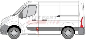 moulure Opel Movano B montant droit FAST FT90952G