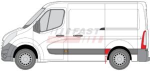 moulure Renault Master 3 arrière gauche FAST FT90808