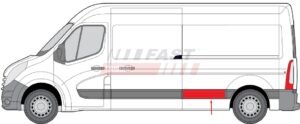 Moulure Renault Master 3 longue gauche FAST FT90895