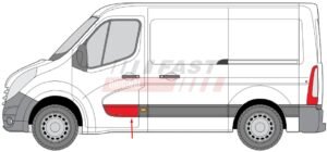 moulure Renault Master 3 porte avant gauche FAST FT90898