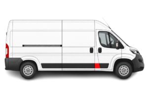 Moulure montant latéral droit Peugeot Boxer L3 derrière la porte avant droite
