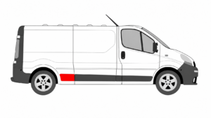moulure arrière droite Vivaro A L2 emplacement flanc arrière droit