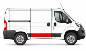 moulure coulissante droite Ducato L1 localisation sur porte coulissante droite