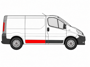 moulure coulissante droite Vivaro A L1 emplacement porte coulissante droite