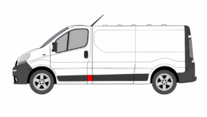 moulure montant gauche Vivaro A L2 emplacement côté gauche
